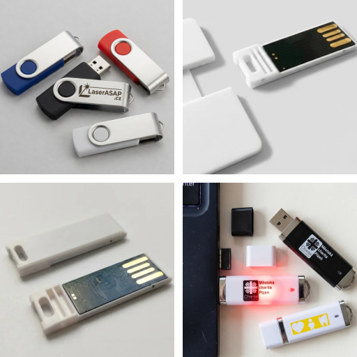 Nejlevnější USB flash disky s potiskem - ukázky potisku, laserového gravírování i bez označení Nejlevnější USB flash disky s potiskem - ukázky potisku, laserového gravírování i bez označení