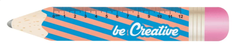 12 cm pravítko ve tvaru tužky bílá — reklamní předmět s vlastním potiskem 12 cm pravítko ve tvaru tužky bílá s potiskem loga
