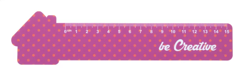 15 cm pravítko, domeček bílá s potiskem loga