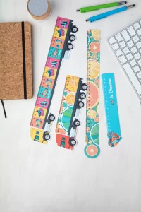 15 cm pravítko, srdce bílá s potiskem loga - foto 3