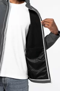 2vrstvá softshellová bunda tmavě šedá s potiskem loga - foto 8