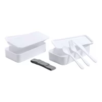 antibakteriální box na jídlo bílá s potiskem loga - foto 2