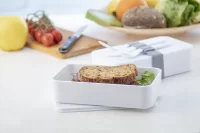 antibakteriální box na jídlo bílá s potiskem loga - foto 3