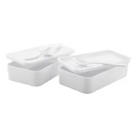 antibakteriální box na jídlo bílá s potiskem loga - foto 4