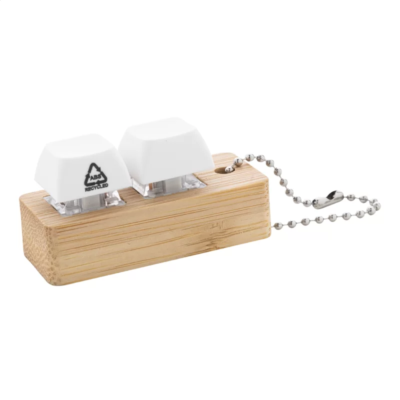 antistresový přívěšek na klíče bílá s potiskem loga