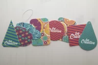 aromatická visačka na zakázku bílá s potiskem loga - foto 10