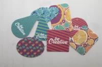 aromatická visačka na zakázku bílá s potiskem loga - foto 11