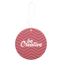 aromatická visačka na zakázku bílá s potiskem loga