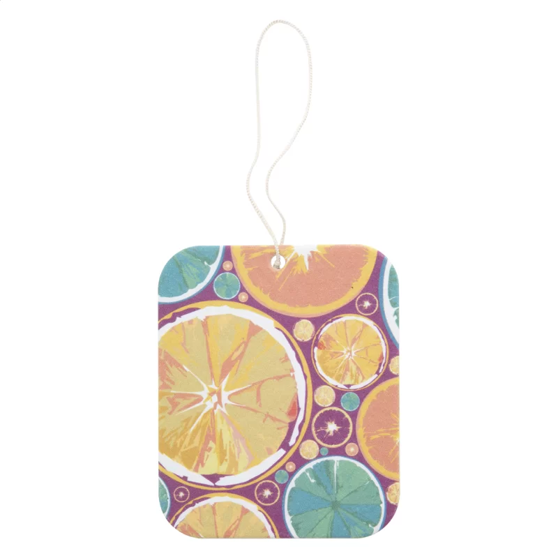 aromatická visačka na zakázku bílá s potiskem loga