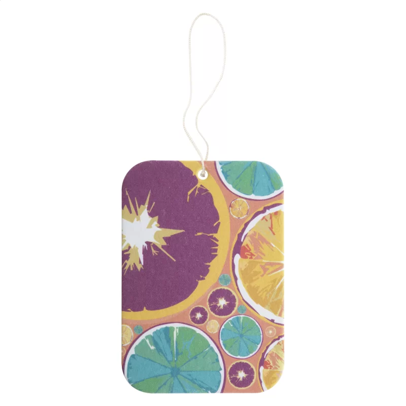 aromatická visačka na zakázku bílá s potiskem loga