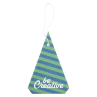 aromatická visačka na zakázku bílá s potiskem loga - foto 3