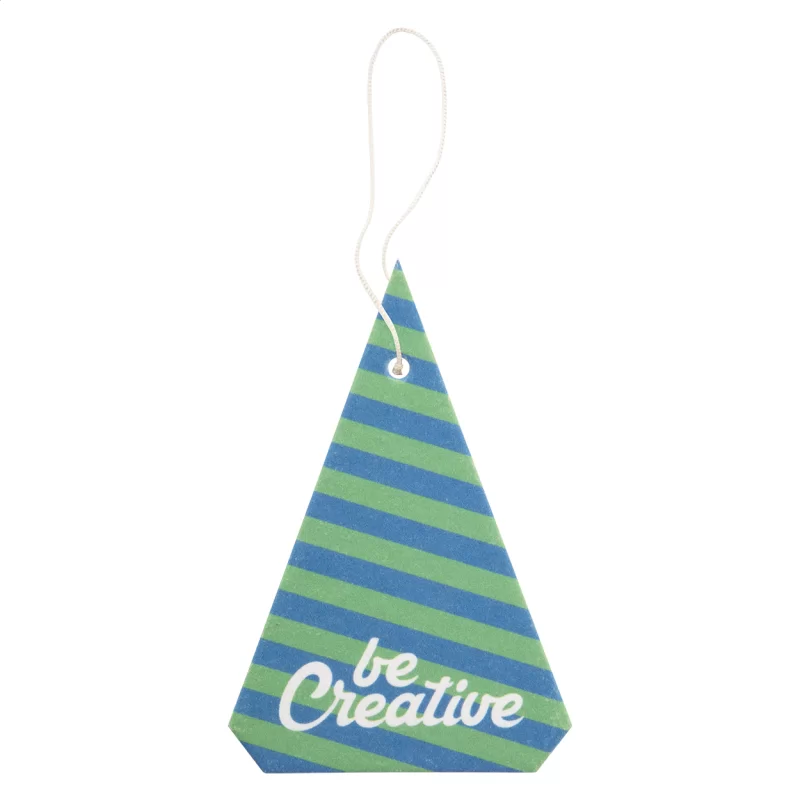 aromatická visačka na zakázku bílá s potiskem loga