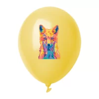 balonky v pastelových barvách žlutá s potiskem loga - foto 3