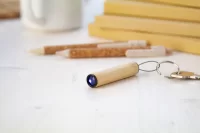 bambusová baterka přírodní s potiskem loga - foto 3