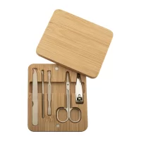 bambusová manikúra přírodní s potiskem loga - foto 2