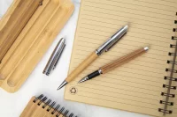 bambusová pací sada přírodní s potiskem loga - foto 15