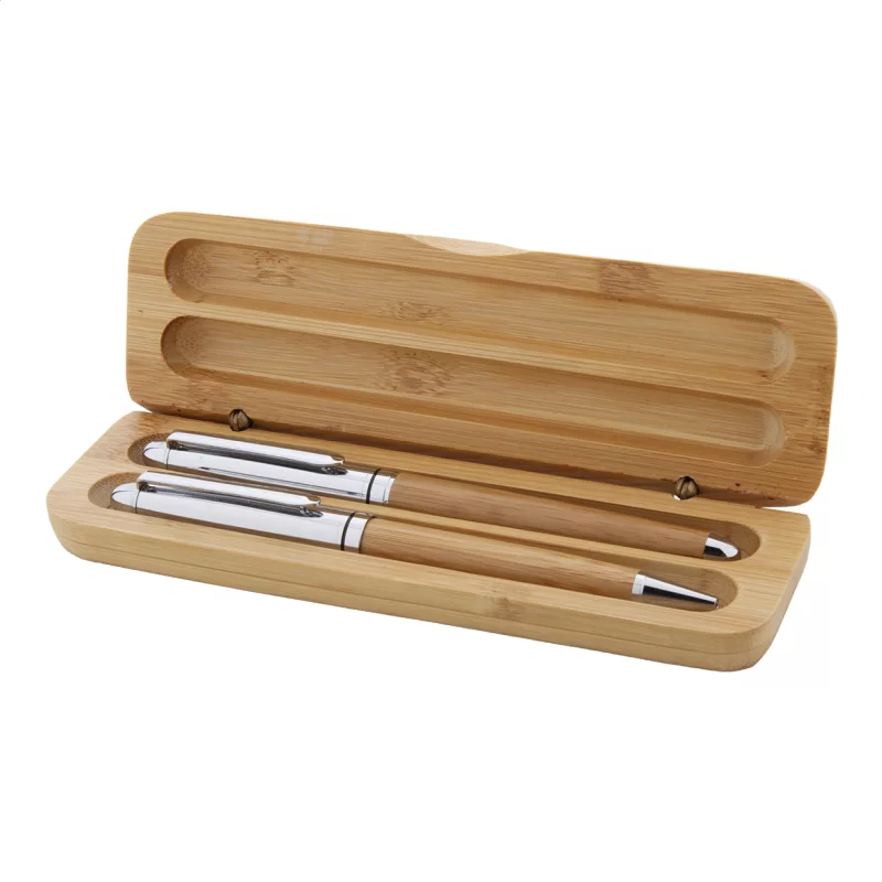 bambusová pací sada přírodní s potiskem loga