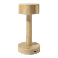 bambusová stolní lampa přírodní s potiskem loga - foto 5