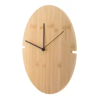 bambusové nástěnné hodiny přírodní s potiskem loga - foto 2