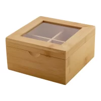 bambusový box na čaje přírodní s potiskem loga - foto 2