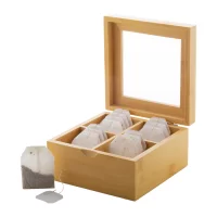 bambusový box na čaje přírodní s potiskem loga - foto 4