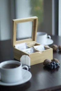 bambusový box na čaje přírodní s potiskem loga - foto 6