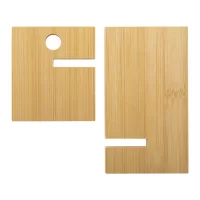 bambusový stojánek na mobil přírodní s potiskem loga - foto 3