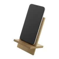 bambusový stojánek na mobil přírodní s potiskem loga - foto 6