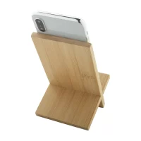 bambusový stojánek na mobil přírodní s potiskem loga - foto 7