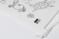 Barevný sáček na šňůrky RPET, moře bílá s potiskem loga - foto 4