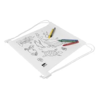 Barevný sáček na šňůrky RPET, moře bílá s potiskem loga - foto 6