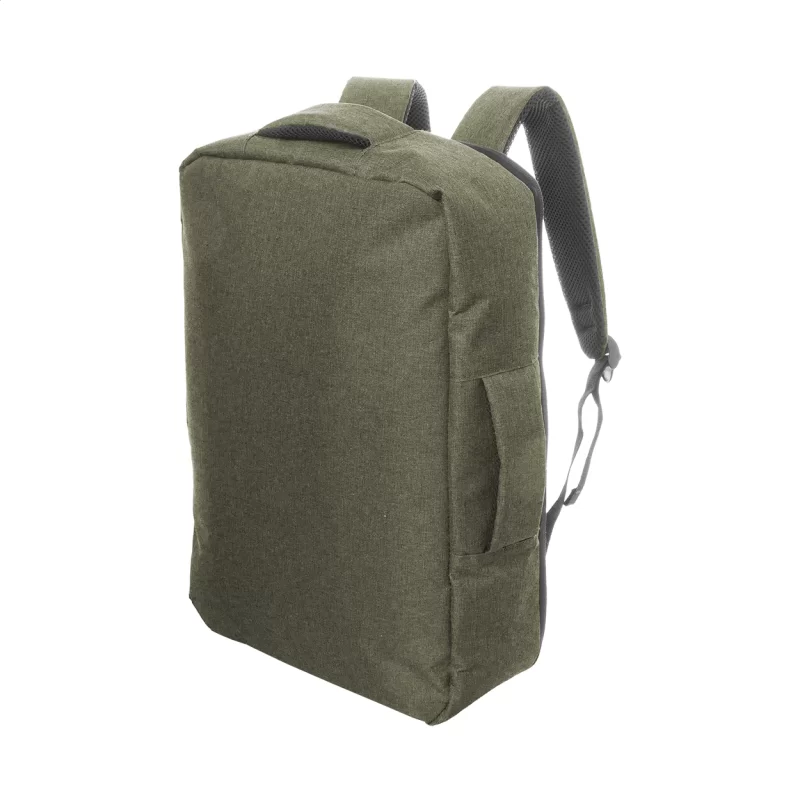 batoh RPET na dokumenty zelená — reklamní předmět s vlastním potiskem batoh RPET na dokumenty zelená s potiskem loga