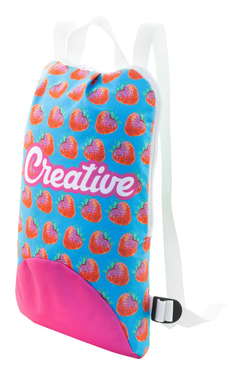 batoh RPET na zakázku bílá s potiskem loga