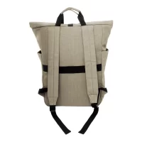 batoh z recyklované plátno béžová s potiskem loga - foto 3