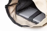 batoh z recyklované plátno béžová s potiskem loga - foto 9