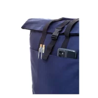 batoh z recyklované plátno tmavě modrá s potiskem loga - foto 5