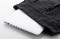 batoh z recyklovaného plátna černá s potiskem loga - foto 5