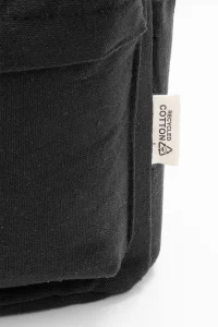 batoh z recyklovaného plátna černá s potiskem loga - foto 4