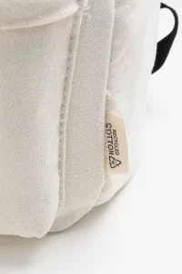 batoh z recyklovaného plátna přírodní s potiskem loga - foto 4