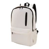 batoh z recyklovaného plátna přírodní s potiskem loga