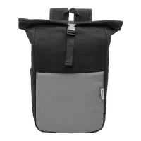 batoh z recyklovaného plátna šedá s potiskem loga - foto 3