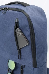 batoh z RPET tmavě modrá s potiskem loga - foto 3