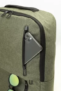 batoh z RPET zelená s potiskem loga - foto 5