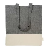 bavlněná nákupní taška černá s potiskem loga - foto 3