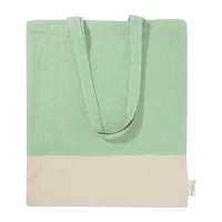 bavlněná nákupní taška zelená s potiskem loga - foto 2