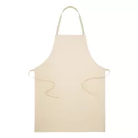 bavlněná zástěra přírodní s potiskem loga