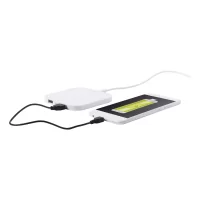 bezdrátová nabíječka bílá s potiskem loga - foto 2