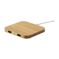 bezdrátová nabíječka přírodní s potiskem loga