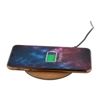 bezdrátová nabíječka přírodní s potiskem loga - foto 4