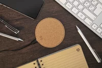 bezdrátová nabíječka přírodní s potiskem loga - foto 7